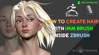 [Free Zbrush Tutorial] How To Create Hair With Imm Brush