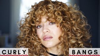 How I Style Curly Bangs!