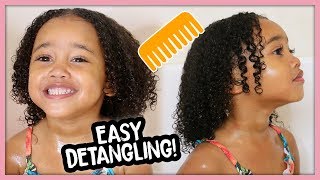 Kids Curly Hair Wash Day Routine For Easy Detangling!