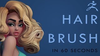 How To Make A Hair Brush In Zbrush - 60 Second Tutorial