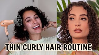 My Thin Curly Hair Routine