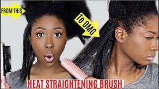 Omg Fast Hair Brush Straightener Comb On Natural Thick Curly Hair Review!