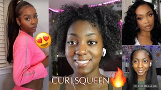 Slayed Natural Hairstyles Compilation | How To Install Undetectable Tape In Extensions Ft Curlsqueen