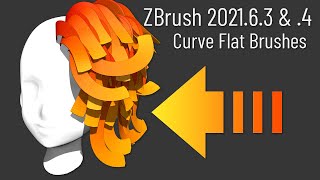 082 Zbrush 2021.6.3 & .4 - Curve Flat Brushes, Perfect For Quick Hair Cards!