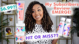 My Subscribers Review Emerge Curly Hair Products!  Hit Or Miss??  Biancareneetoday