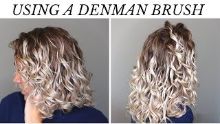 How To Use The Denman Brush On 2B-3A Curls | Wet To Dry Routine