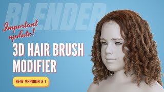 Blender Hair Tool | 3D Hair Brush V3.1 - Modifier Tutorial