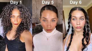 A Week Of Curly Hair! Wash Day To Day 6 Routine | Sleeping, Exercising, Refreshing | Jayme Jo