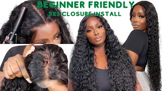Beginner Friendly Easy Install 5X5 Closure Wig | Waterwave Wig Ft Yolissa Hair