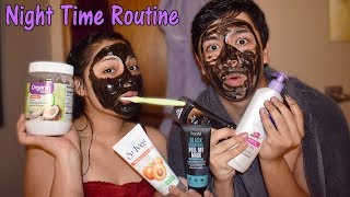 Our Night Time Routine!! (Skin + Hair-Care Routine)
