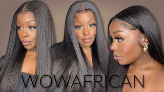 Must Have!Right Out The Box! Fall Essential Kinky Straight 13X6 Hd Lace Wig! No Wiork! Wowafrican