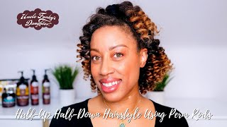 Half Up Half Down Hairstyle Using Perm Rods