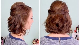 Quick Half Up Hairstyle For Short Hair