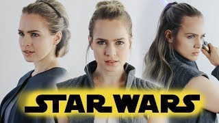 Star Wars: The Last Jedi Hairstyles Tutorial  (Rey & General Leia) - Kayleymelissa