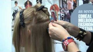 How To Apply Showpony 3 Layer Clip In Hair Extensions Featuring Caterina Di Biase From Heading Out