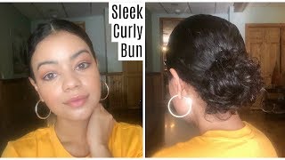 Quick And Easy Low Curly Bun