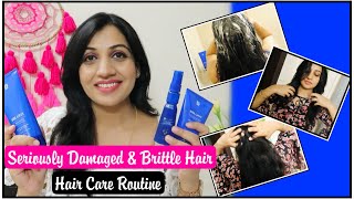 Hair Care Routine For Dry, Damaged & Brittle Hair|| Ft. Bblunt Intense Moisture Range