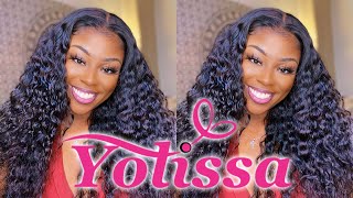 Best Waterwave Hair | Review & Install 13X4 Lace Front Wig | Yolissa Hair
