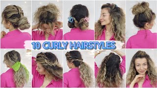 10 Easy Hairstyles For Curly Or Wavy Hair