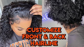 Curly 360 Lace Wig Install Glueless  Wet Look Creating Realistic Hairline Front & Back Ronnie Hair