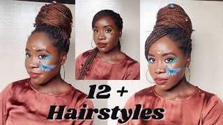 Hairstyles For Long Hair/How To Style Box Braids In Less Than 2Minutes