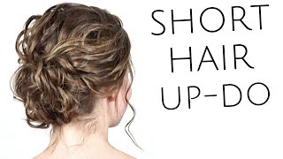 Soft Bridal Up-Do/Hairstyle For Short, Fine, Thin Hair. Get Volume In This Hair Style With Padding