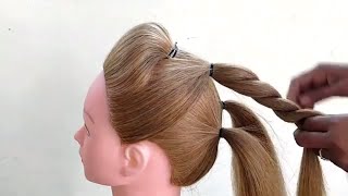 Awesome Puff With Bun Hairstyle For Party & Function || New Trending Hairstyle For Medium Long Hair