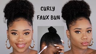 Slick Curly High Bun On 4C/B Natural Hair | Simple Glam | Betterlengths