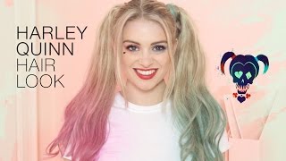 Halloween Harley Quinn Hair Tutorial With Hair Extensions | Milk + Blush
