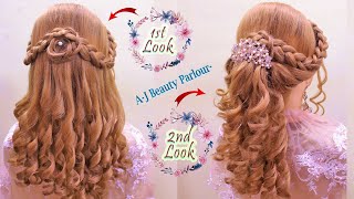 2 Curly Hairstyles L French Braid L Short Hair Styles L Braids Hairstyles L Wedding Hairstyles 2022