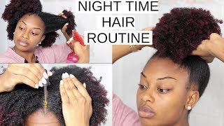 Night Time Hair Routine + No Breakage Overnight | Long Healthy Natural Hair | Journeytowaistlength