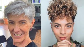 Grey Short Haircut Style For Women'S 2022 | Pinterest Pixie Cuts