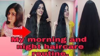 My Morning And Night Haircare Routine For Fast Hairgrowth | For Reducing Hair Fall #Aiswaryaaish