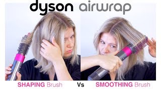 Dyson Airwrap Shaping Vs Smoothing Brush On Short Hair