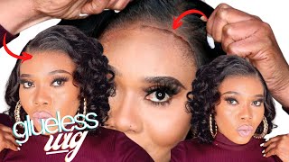 No Glue, Super Natural Looking Bouncy Curls 100% Glueless Wig Ft. Mscoco Hair