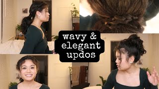 3 Formal Updos For Naturally Thick, Wavy Hair | Heatless Wedding Guest Hairstyles For Curly Girls