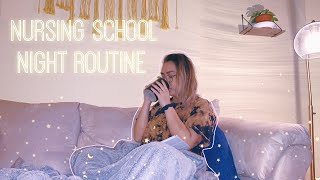 Nursing School Night Routine | Hair Care, Unwinding, Night Time Yoga