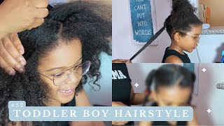 Toddler Boy Hairstyle 53 | Quick Unisex Style W/ Cowrie Shells | Protective Style | Curly Hair