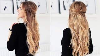 Fishtail Braid Half- Updo For Short, Medium, And Long Hair | Luxy Hair