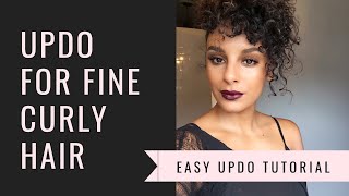 Fine Curly Hair Updo
