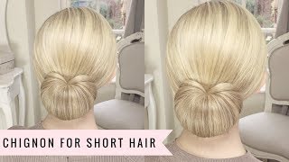 A Chignon For Short Hair By Sweethearts Hair