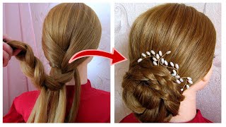 Hairstyle With New Trick | Easy And Stylish Hairstyle For Party | Low Messy Chignon Bun Step By Step