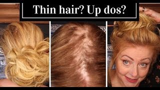 Two Updo Styles For Thinning Hair, With A Secret Weapon!