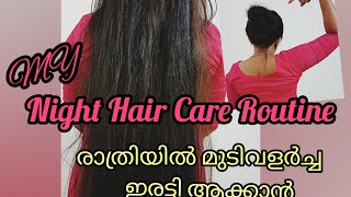 My Night Hair Care Routine //രാത്രിയിൽ മുടിവളർച്ച ഇരട്ടി ആക്കാൻ //Malayalam