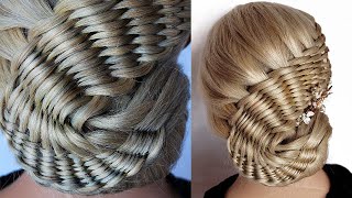  New Unique Hairstyle Updo For Wedding And Party || Rope Waterfall Braids | Trending Hairstyle