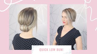 How To Do A Quick Low Bun For Fine/Thin Hair