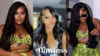 Perfect Side Part Body Wave Frontal Wig Install Ft. Celie Hair