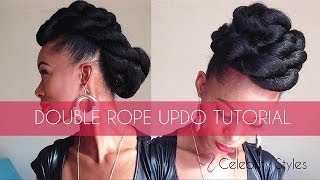 Hair Tutorial: Easy Double-Rope Updo With Kankekalon Jumbo Braid