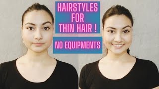 Hairstyles For Thin Hair With Round Face | No Hair Equipments And Back Combing | Smriti Singhal