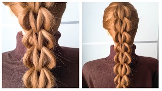 Lace Braid Ponytail Hairstyle  Trending Hairstyle With Trick  Coiffure Avec Tresse Ajourée